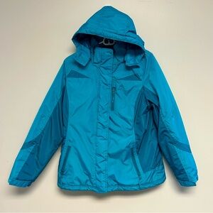 Snozu Women’s Ski Snow Jacket Coat Hooded Warm Blue Medium